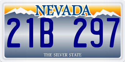 NV license plate 21B297