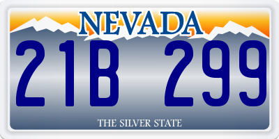 NV license plate 21B299
