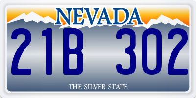 NV license plate 21B302