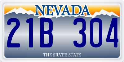NV license plate 21B304