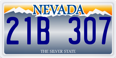 NV license plate 21B307