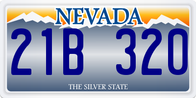 NV license plate 21B320