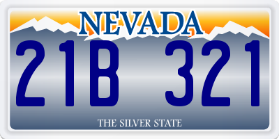 NV license plate 21B321