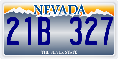NV license plate 21B327