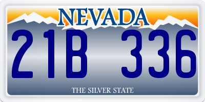 NV license plate 21B336