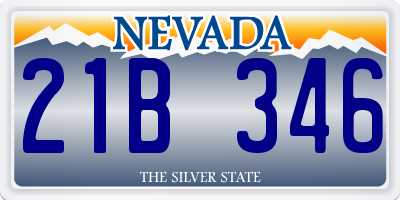 NV license plate 21B346