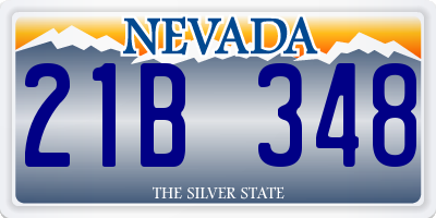 NV license plate 21B348
