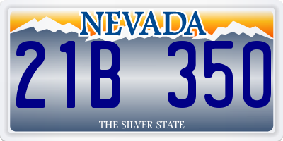 NV license plate 21B350