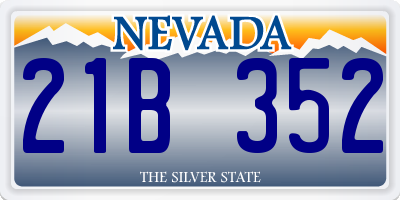 NV license plate 21B352