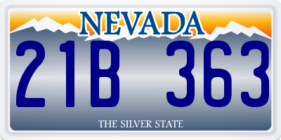 NV license plate 21B363