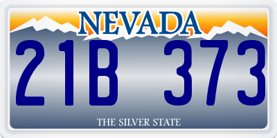 NV license plate 21B373