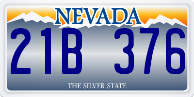 NV license plate 21B376