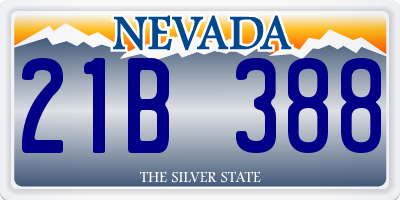 NV license plate 21B388
