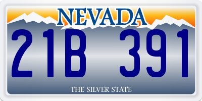 NV license plate 21B391