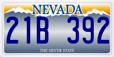 NV license plate 21B392