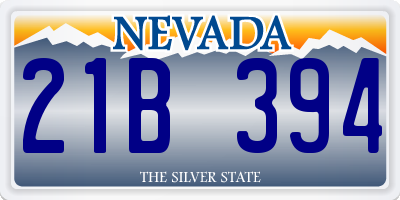 NV license plate 21B394