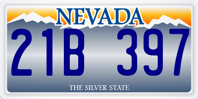 NV license plate 21B397