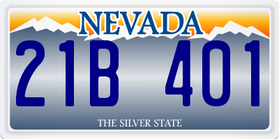 NV license plate 21B401