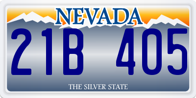 NV license plate 21B405