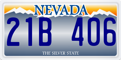 NV license plate 21B406