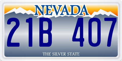 NV license plate 21B407