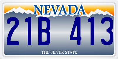 NV license plate 21B413