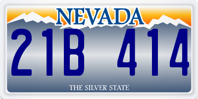 NV license plate 21B414