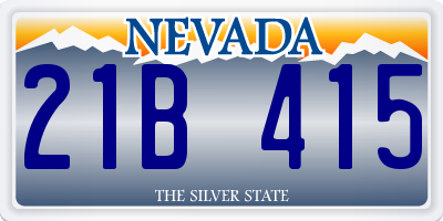 NV license plate 21B415