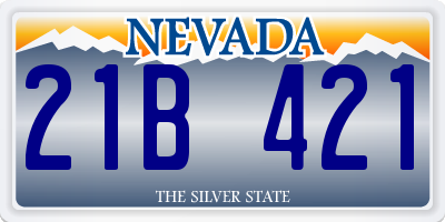 NV license plate 21B421