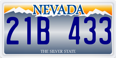 NV license plate 21B433