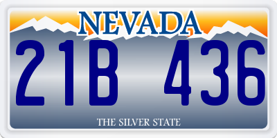 NV license plate 21B436