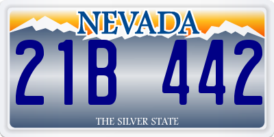 NV license plate 21B442