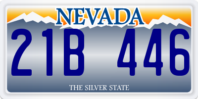 NV license plate 21B446