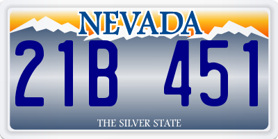 NV license plate 21B451