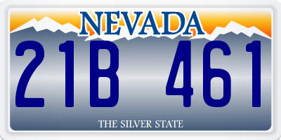 NV license plate 21B461
