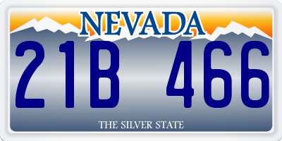 NV license plate 21B466