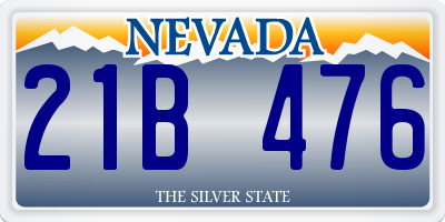 NV license plate 21B476