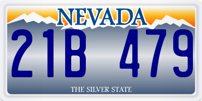 NV license plate 21B479