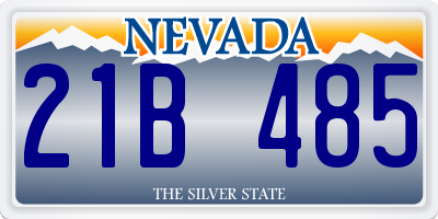 NV license plate 21B485