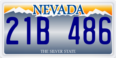 NV license plate 21B486