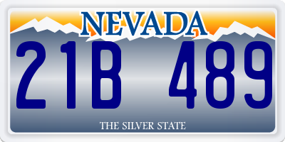 NV license plate 21B489