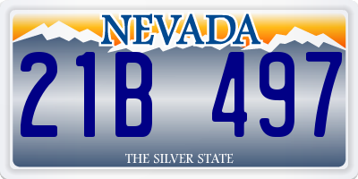 NV license plate 21B497