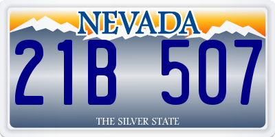 NV license plate 21B507