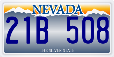 NV license plate 21B508