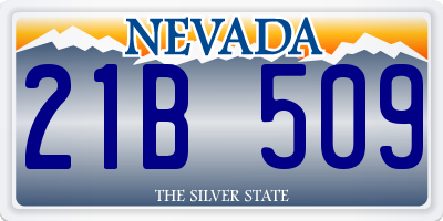 NV license plate 21B509