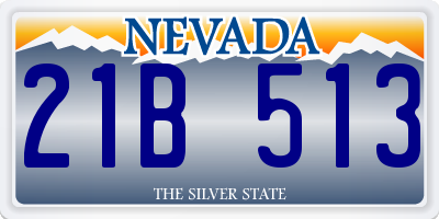 NV license plate 21B513
