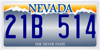NV license plate 21B514