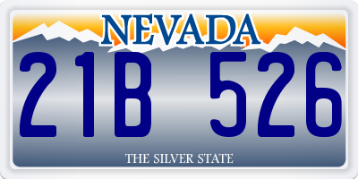 NV license plate 21B526