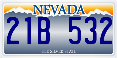 NV license plate 21B532