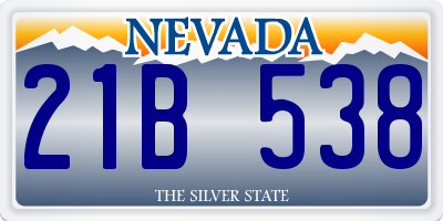 NV license plate 21B538